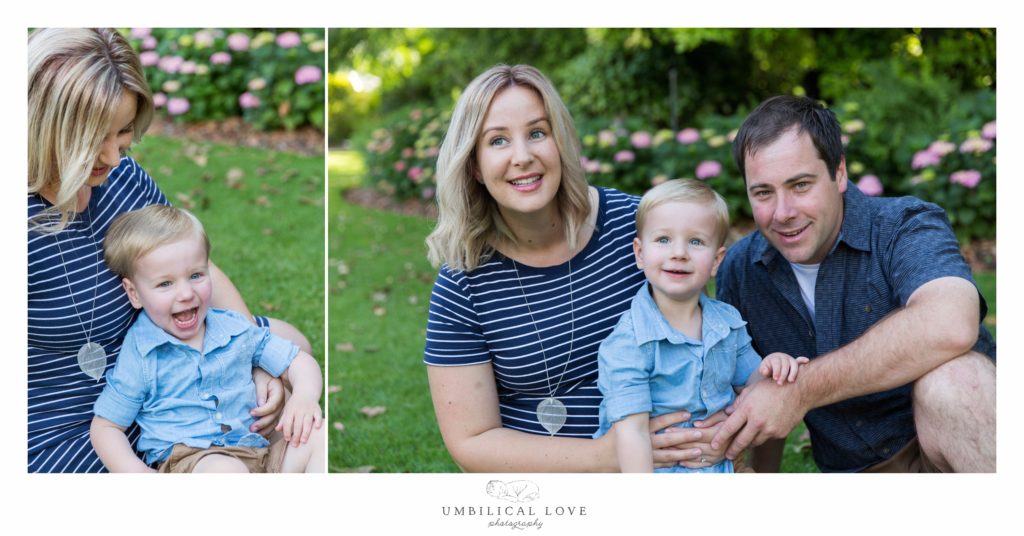Family sitting together enjoying time in the park