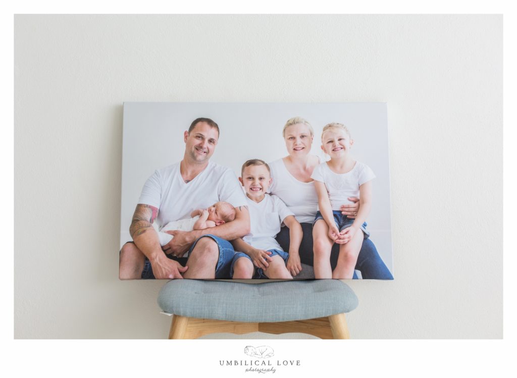 Canvas print ready to go home family