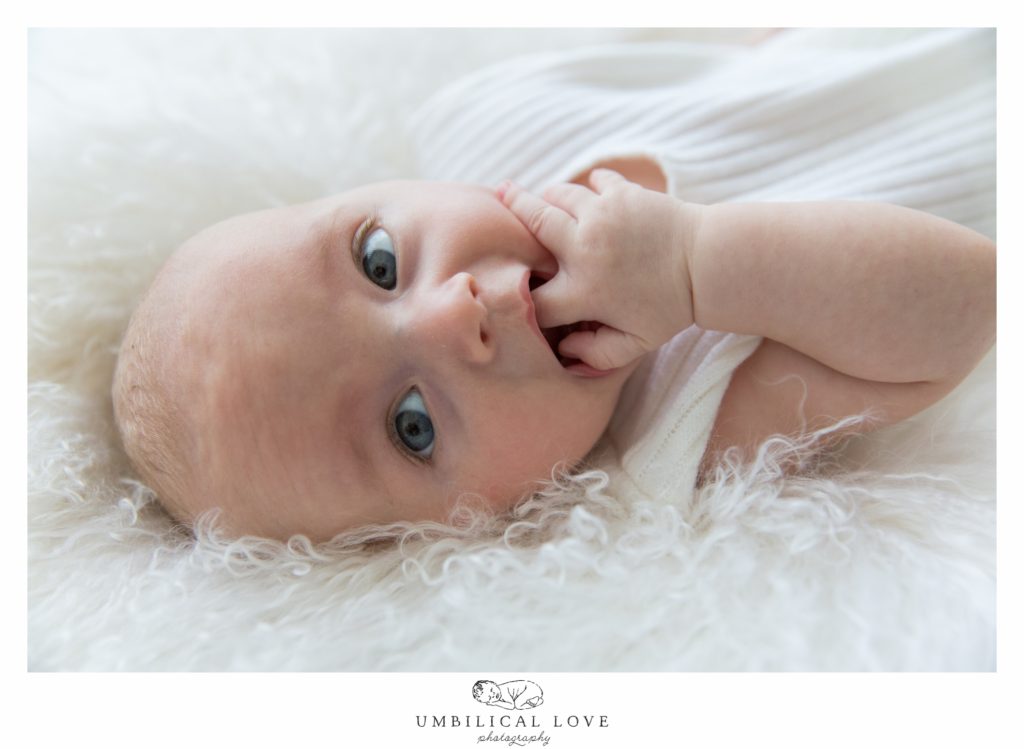 baby looking back at camera