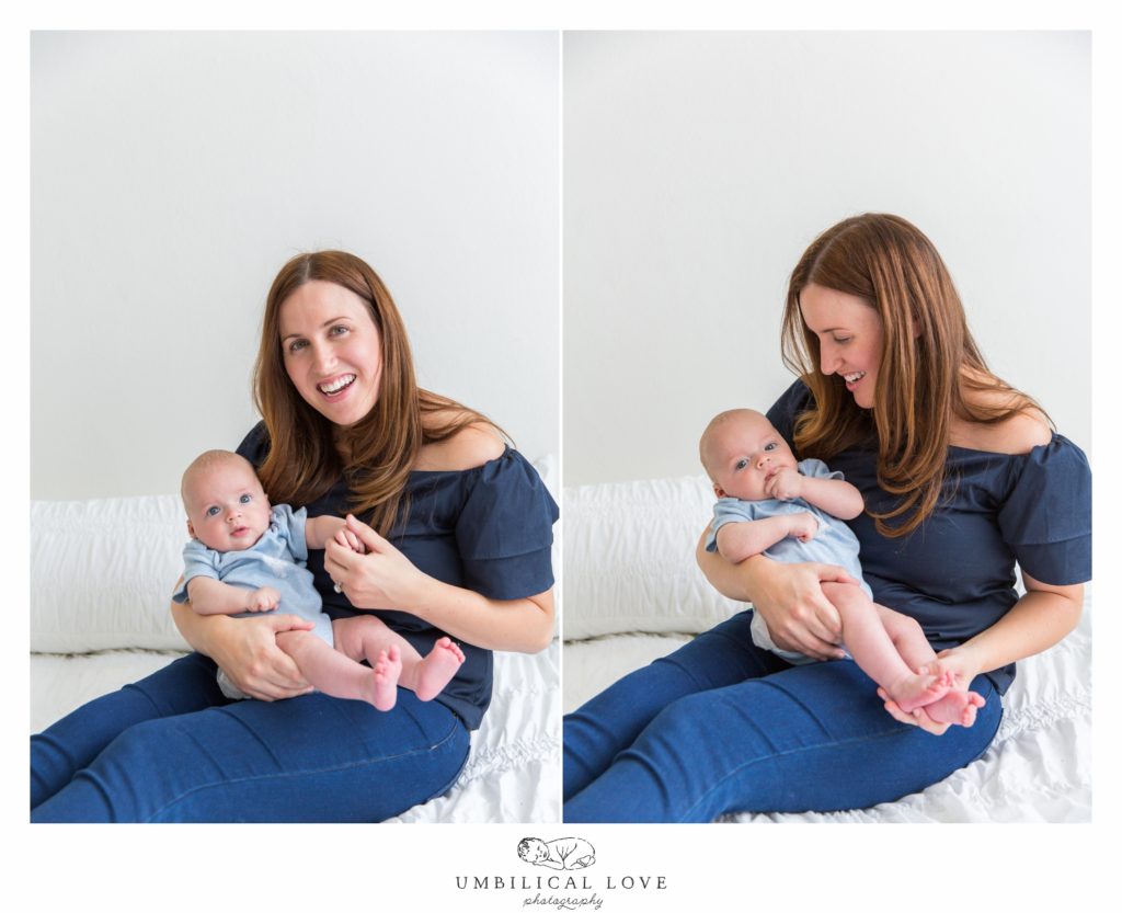 mum cuddling her baby son