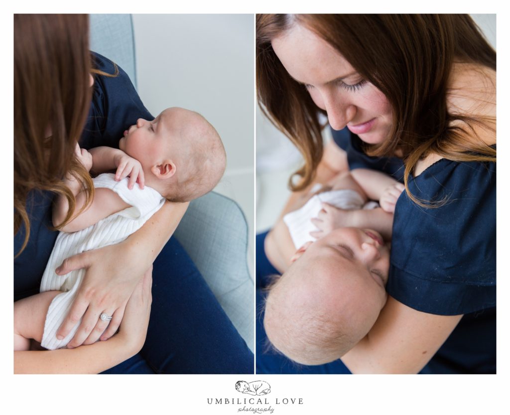 baby boy sleeping in mums arms