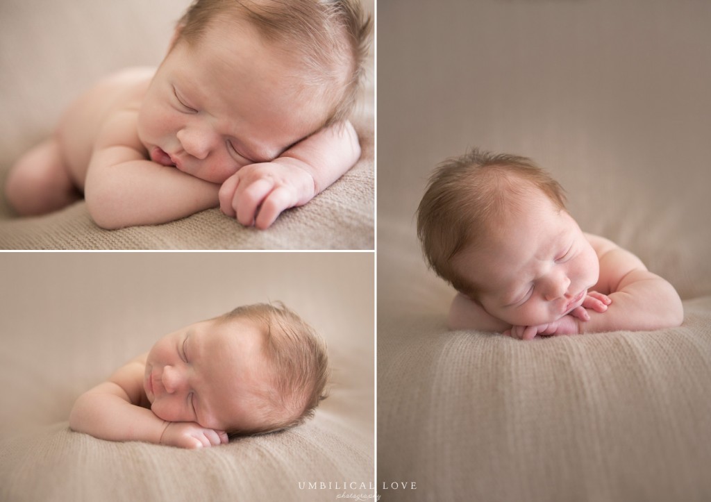 baby sleeping on soft brown blanket