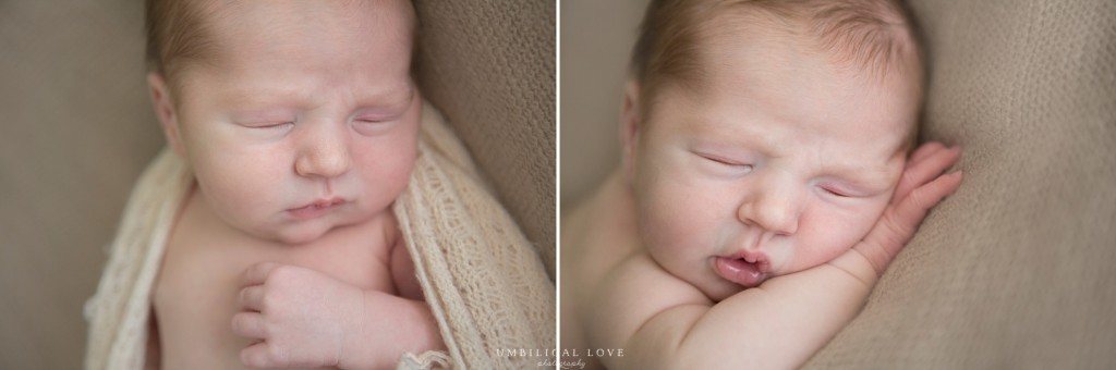 close up photo of baby sleeping on his hand