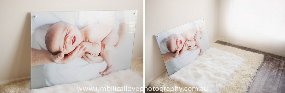 wall acrylic of sleeping baby