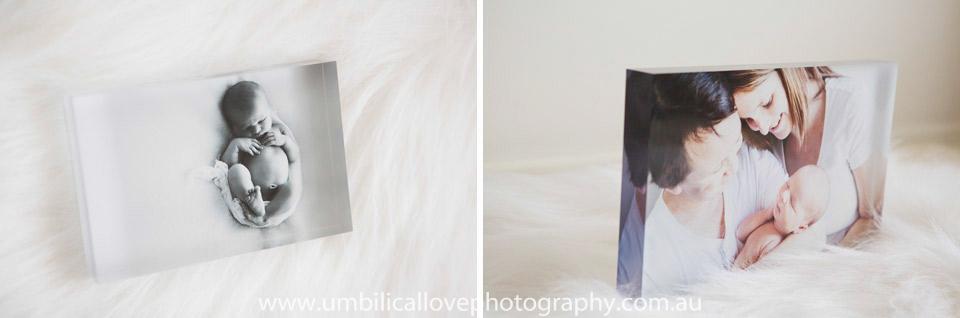 acylic tiles ordered by the clients of their newborn shoot