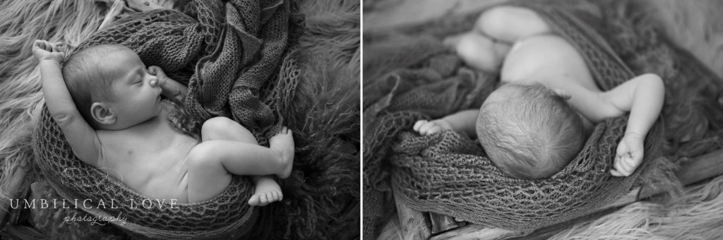 black nad white of newborn baby girl 