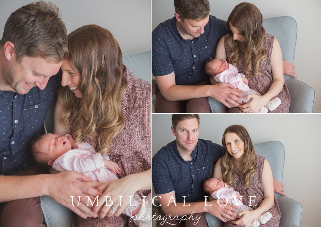 proud mum and dad with their newborn daughter
