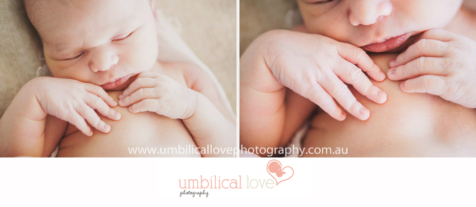 colour close up of babys hands and face
