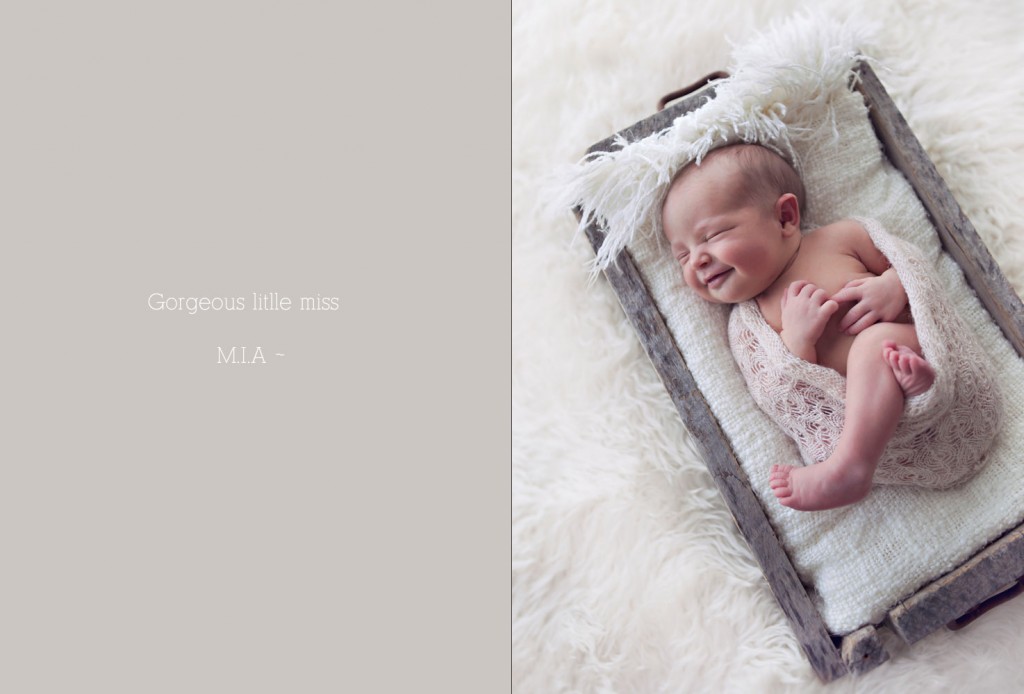 Albury-Wodonga-Newborn-and-Baby-Photographer newborn baby swaddled smiling