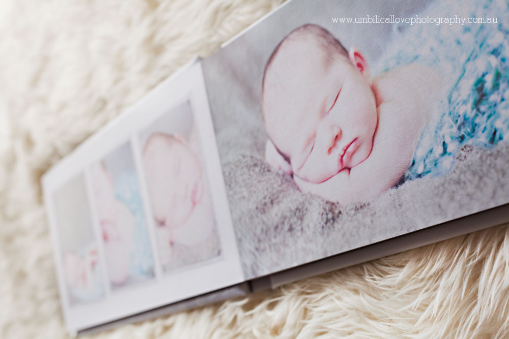 inside-baby-album-spreads newborn baby professional album sunshine coast