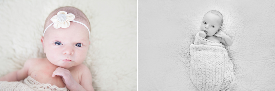 baby all wrapped up for photoshoot