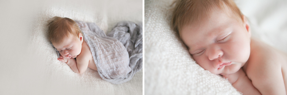 baby laying down on tummy with wrap on