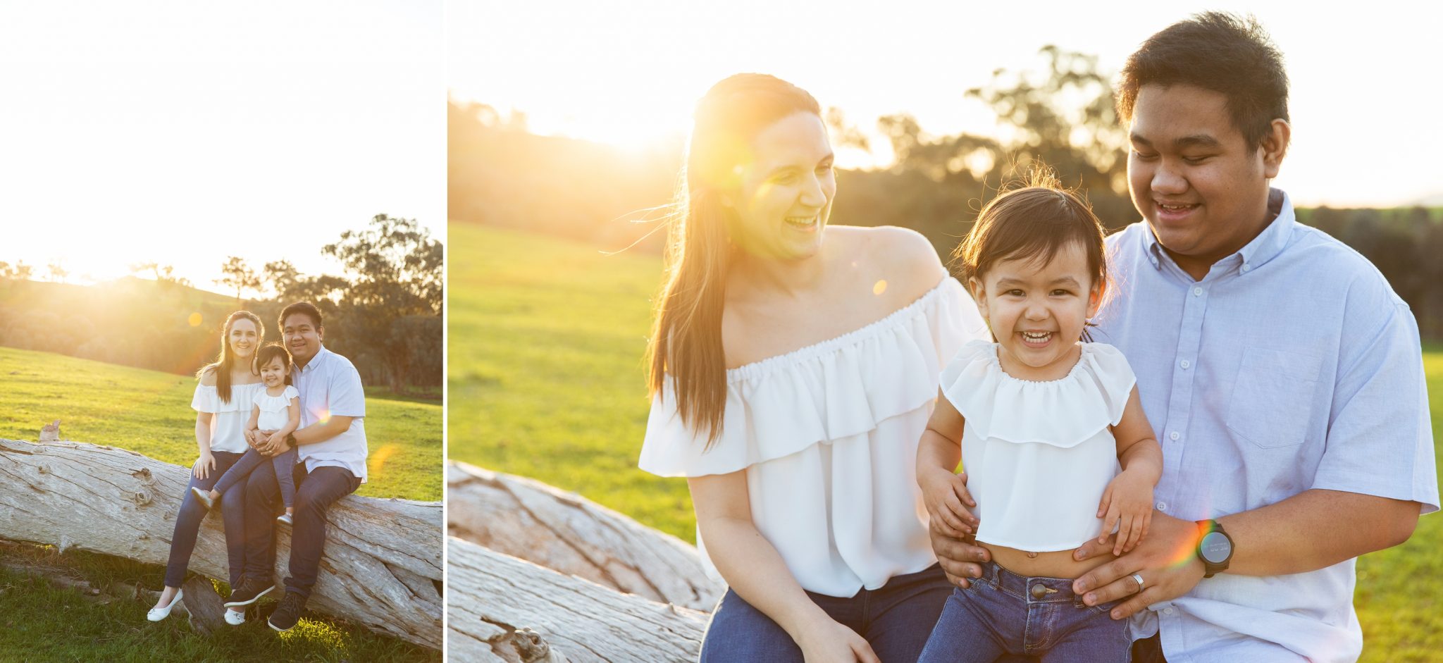 Family laugh together